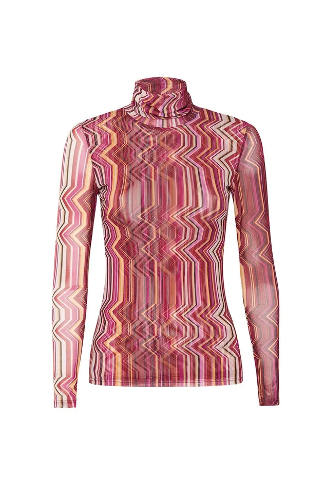 Women MISA Los Angeles Jersey and Mesh NADJA TOP La Banda Crimson Mesh