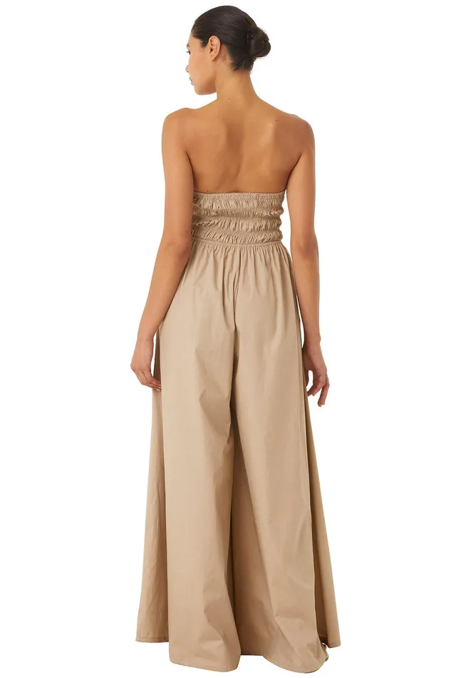 Women MISA Los Angeles Jumpsuits and Rompers ANDREA JUMPSUIT Midnight Blue Poplin