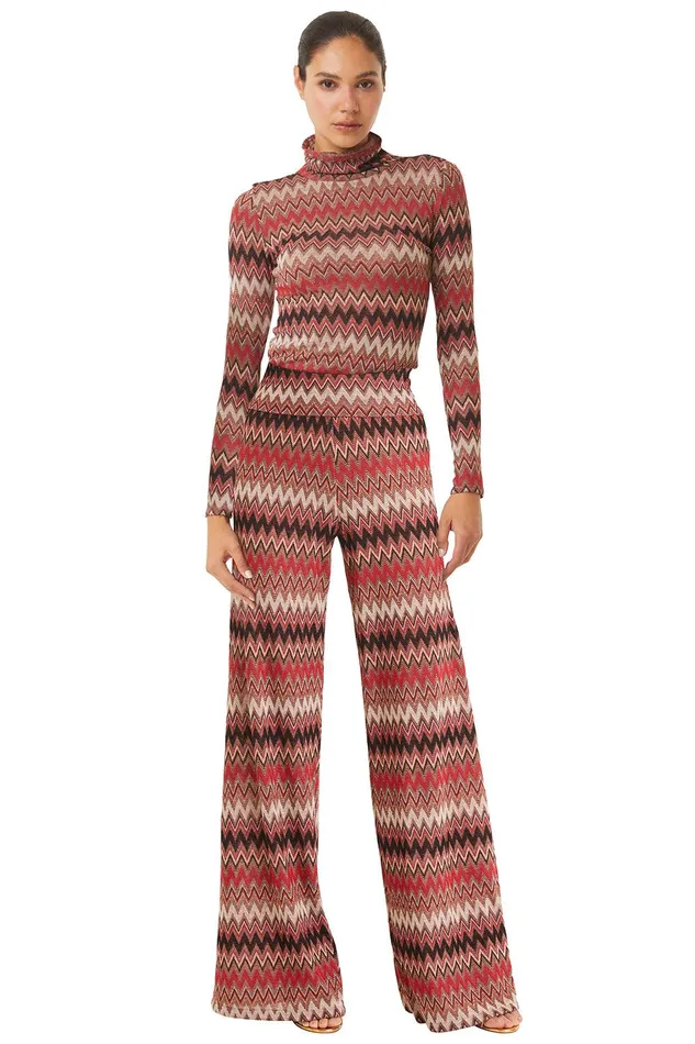 Women MISA Los Angeles Knits ILANIT PANT Winter Chevron