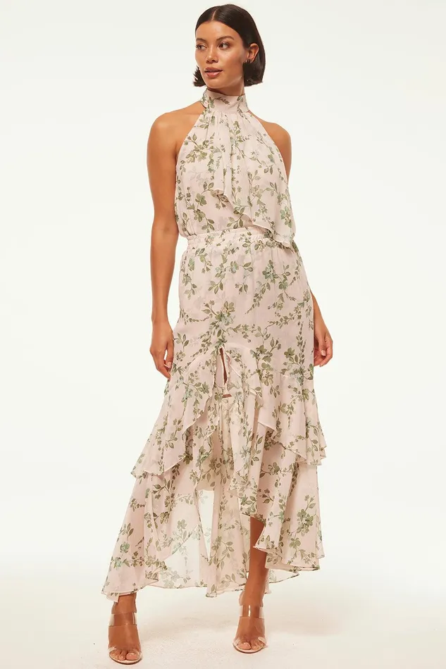 Women MISA Los Angeles Matching Sets ANKA TOP White Sage Botanica