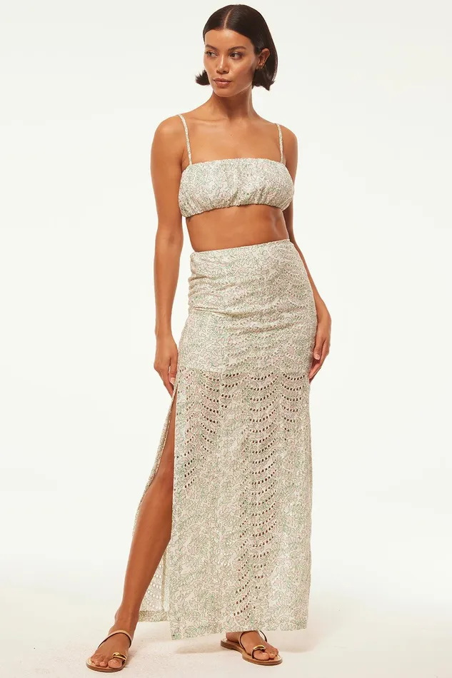 Women MISA Los Angeles Matching Sets ANTONELLA SKIRT Dewdrop Eyelet