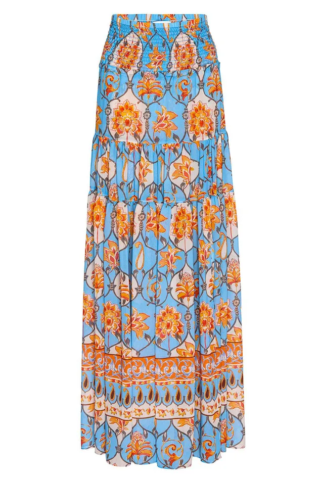 Women MISA Los Angeles Matching Sets BAR SKIRT Caged Floral