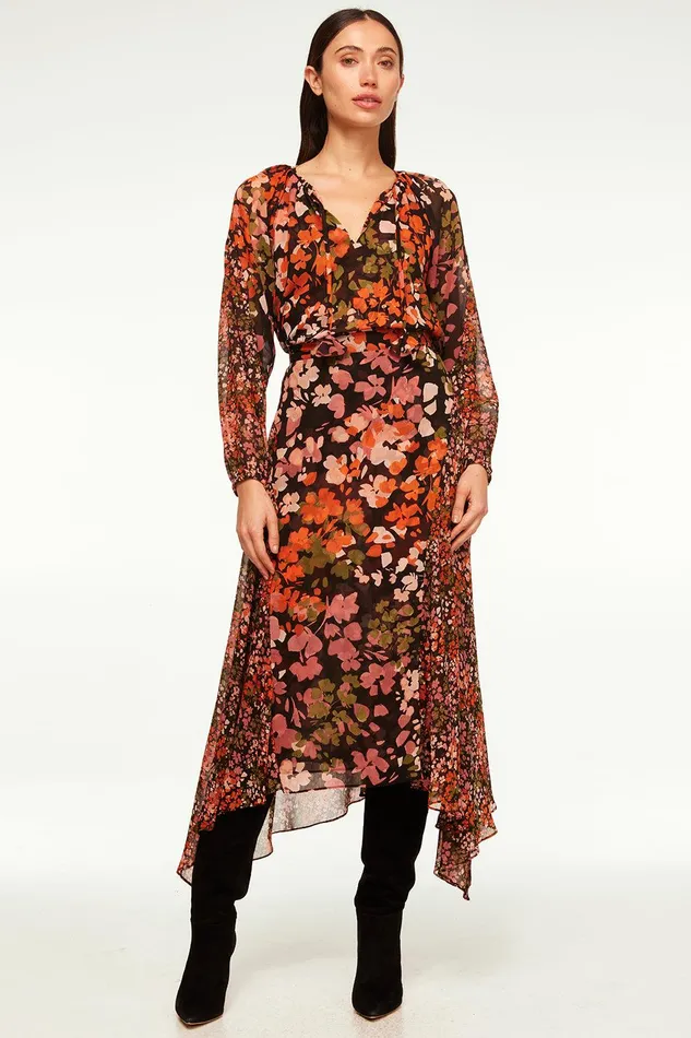 Women MISA Los Angeles Matching Sets MARAL SKIRT Autumn Flora Mix