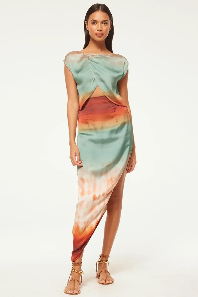 Women MISA Los Angeles Skirts and Shorts FRANKA SKIRT Carnelian Ombre