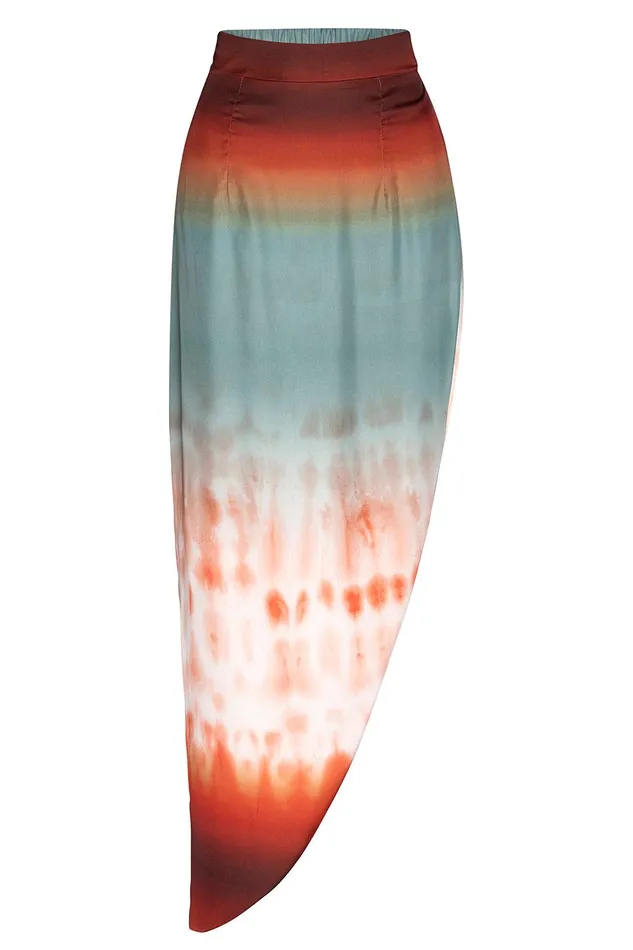 Women MISA Los Angeles Skirts and Shorts FRANKA SKIRT Carnelian Ombre