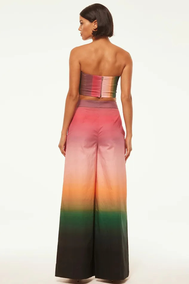 Women MISA Los Angeles Tops CANDY BANDEAU Cali Ombre Cotton