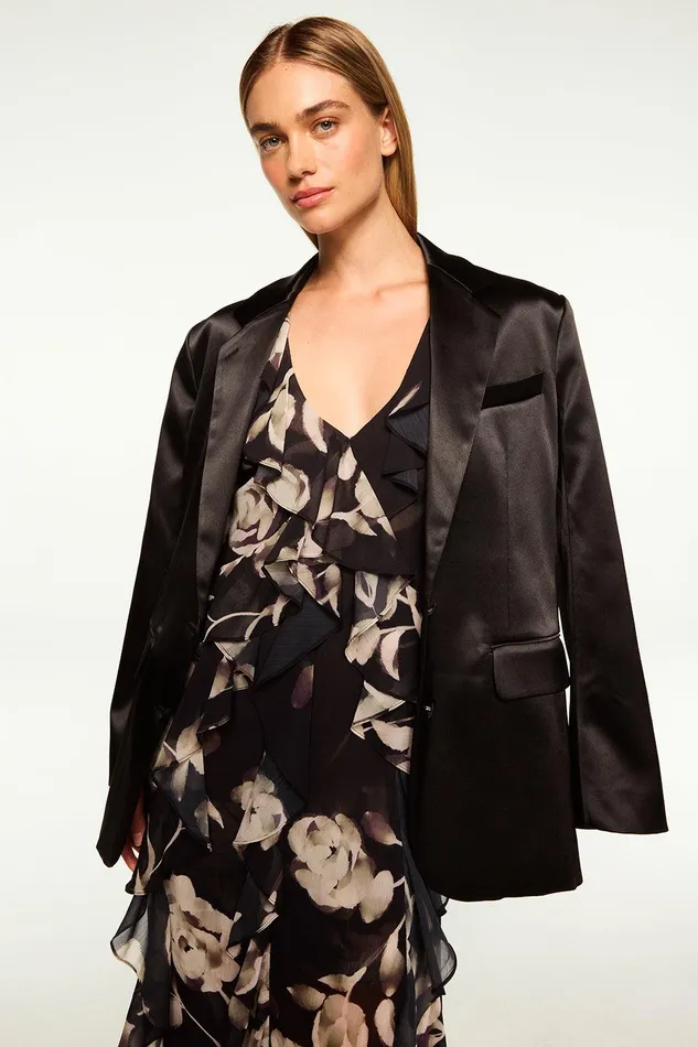 Women MISA Los Angeles Tops JOANNE BLAZER Black