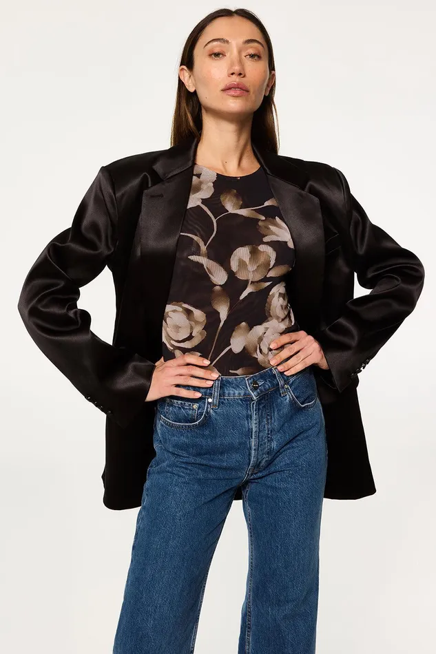 Women MISA Los Angeles Tops JOANNE BLAZER Black