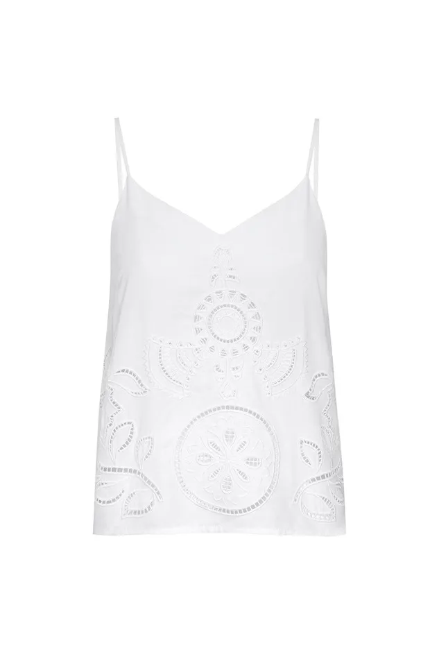 Women MISA Los Angeles Tops MARCELA TOP Pink Eyelet