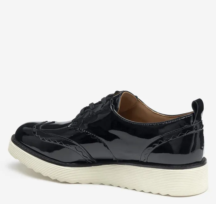 Women Mitzi Scalloped Wingtip Black Patent Leather JohnstonandMurphy Mules and Loafers Women Mitzi Scalloped Wingtip Black Patent Leather JohnstonandMurphy Mules and Loafers