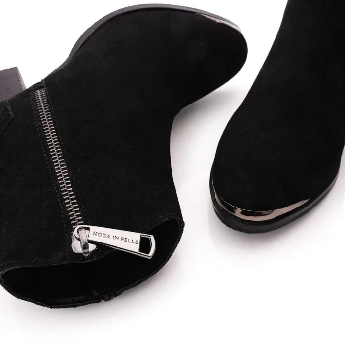 Women Moda In Pelle Black Boots Dania Black Suede