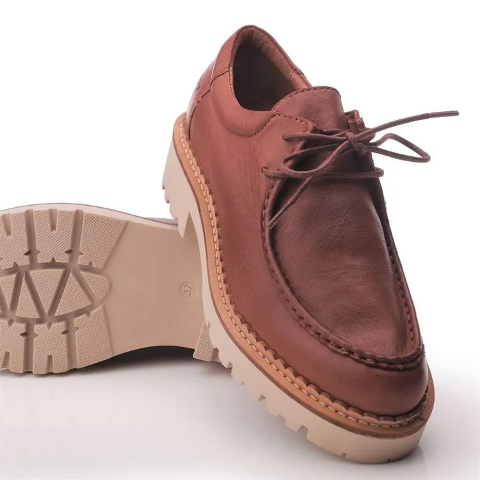 Women Moda In Pelle Casual Shoes Shoon Sh Iota Tan Leather