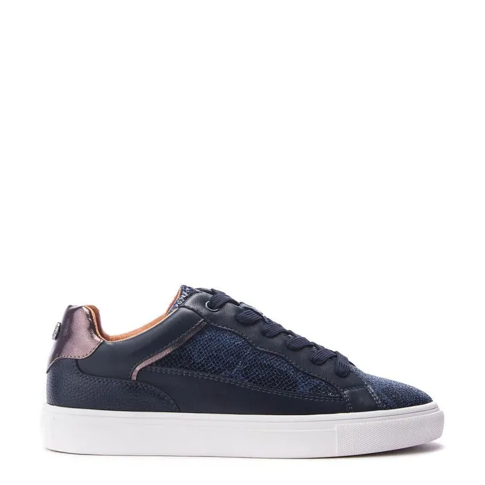 Women Moda In Pelle Casual Trainers Brier Navy Porvair