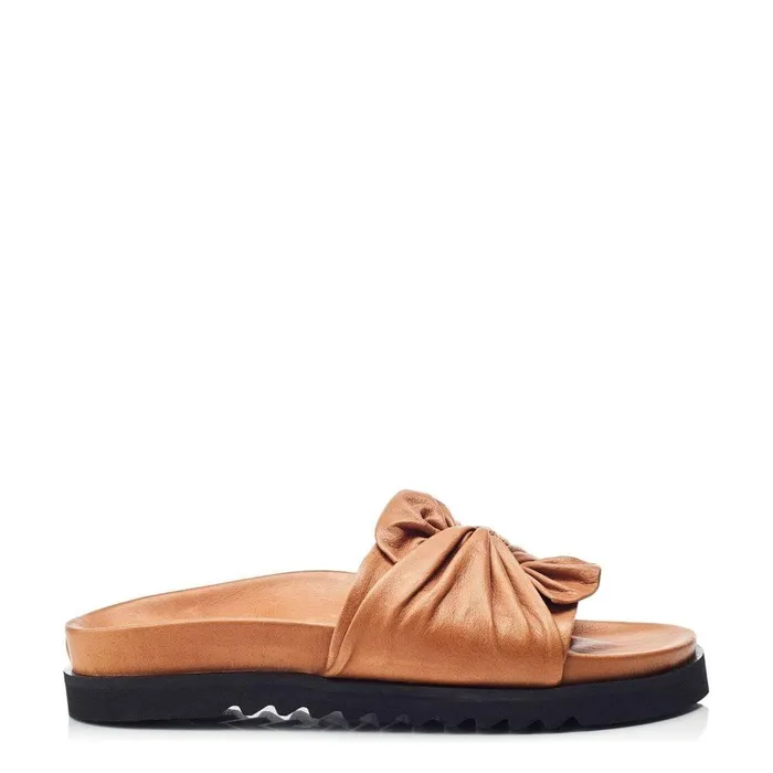 Women Moda In Pelle Flatform Sandals Bsoleful BFlorida Tan Leather