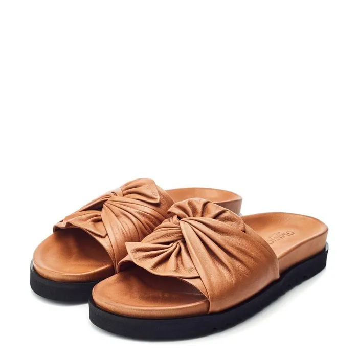 Women Moda In Pelle Flatform Sandals Bsoleful BFlorida Tan Leather