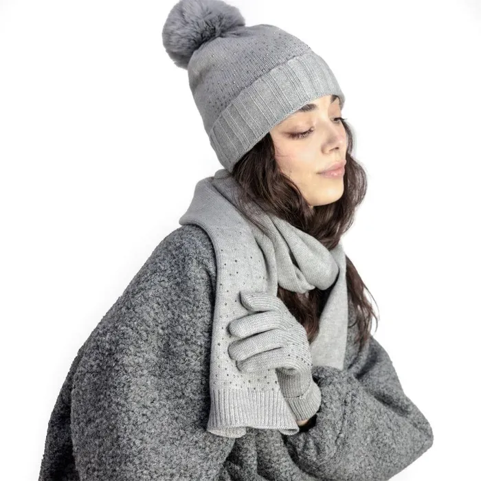 Women Moda In Pelle Gloves Praticioglove Grey Textile Women Moda In Pelle Gloves Praticioglove Grey Textile