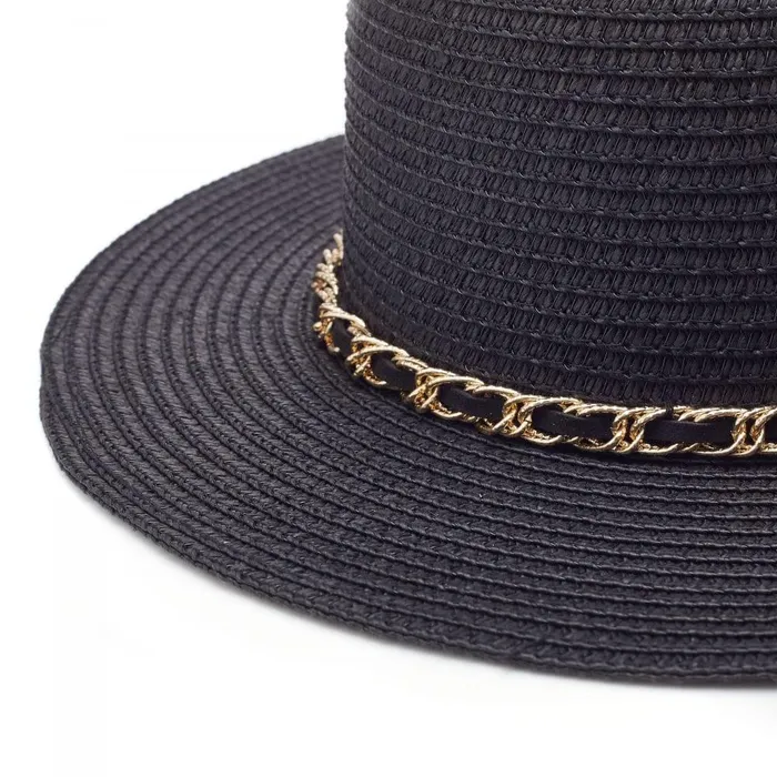 Women Moda In Pelle Hats Portofino Hat Black Textile Women Moda In Pelle Hats Portofino Hat Black Textile