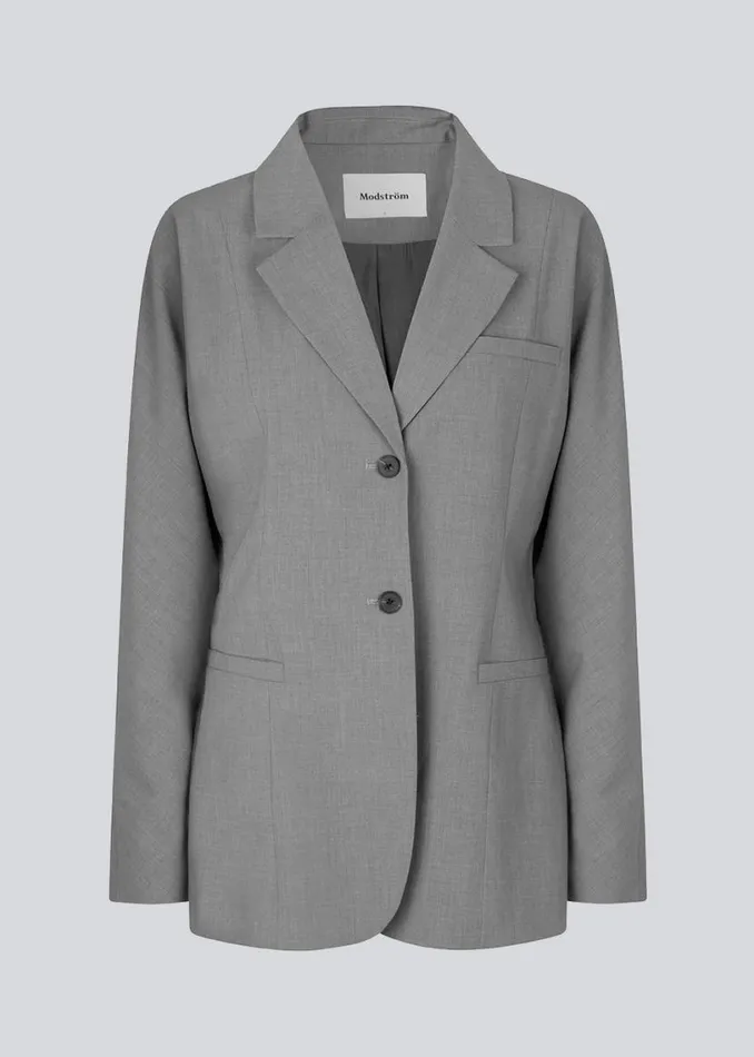 Women Modstrm Blazer BennyMD Blazer Grey Melange Women Modstrm Blazer BennyMD Blazer Grey Melange