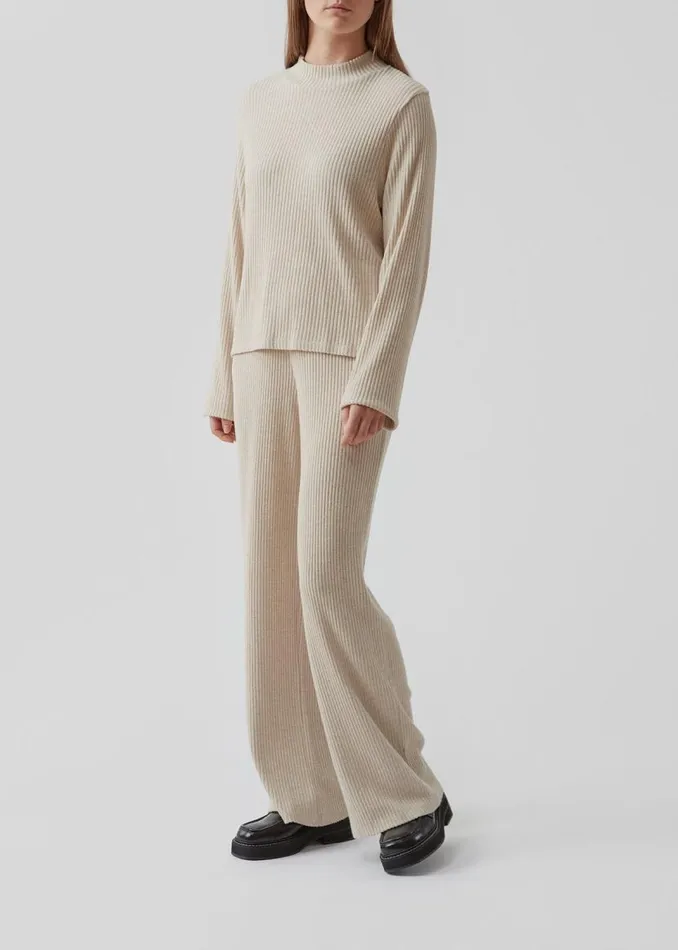 Women Modstrm Pants and Leggings Nimbus Pants Beige Melange
