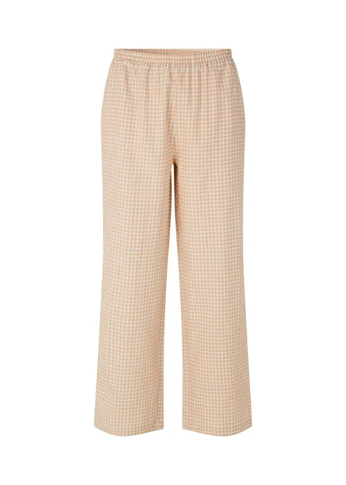 Women Modstrm Pants and Leggings RimmeMD Pants Beige Check Women Modstrm Pants and Leggings RimmeMD Pants Beige Check