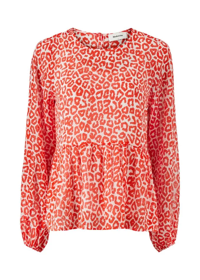 Women Modstrm Tops Lana Print Top Fire Leo Women Modstrm Tops Lana Print Top Fire Leo
