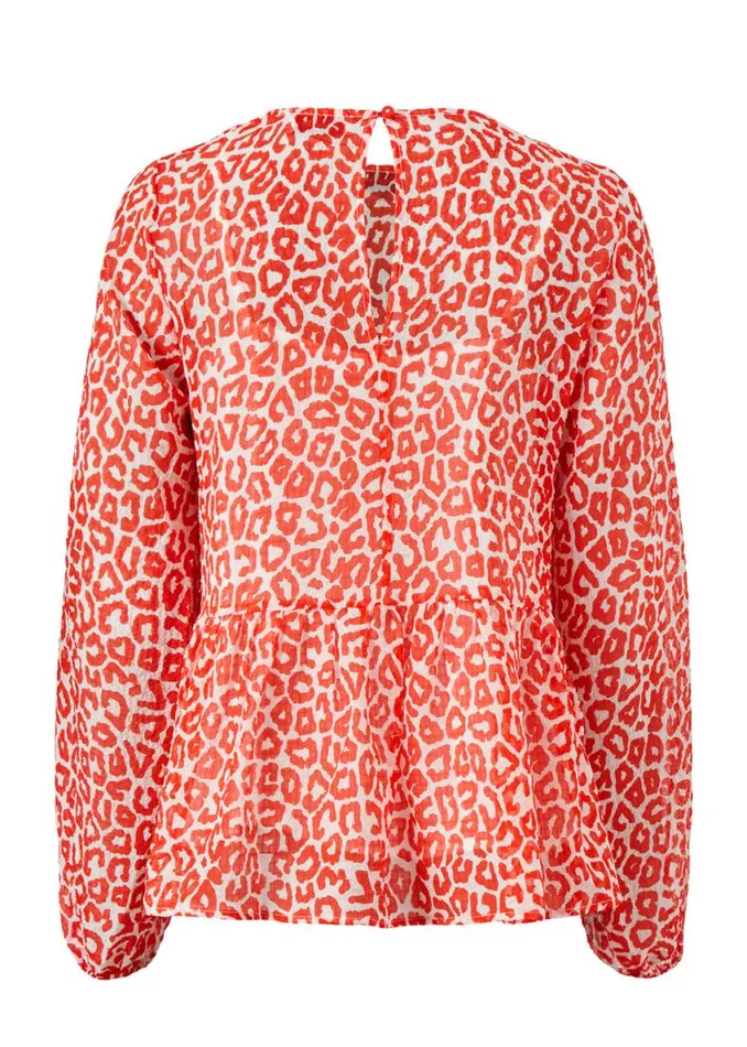 Women Modstrm Tops Lana Print Top Fire Leo Women Modstrm Tops Lana Print Top Fire Leo