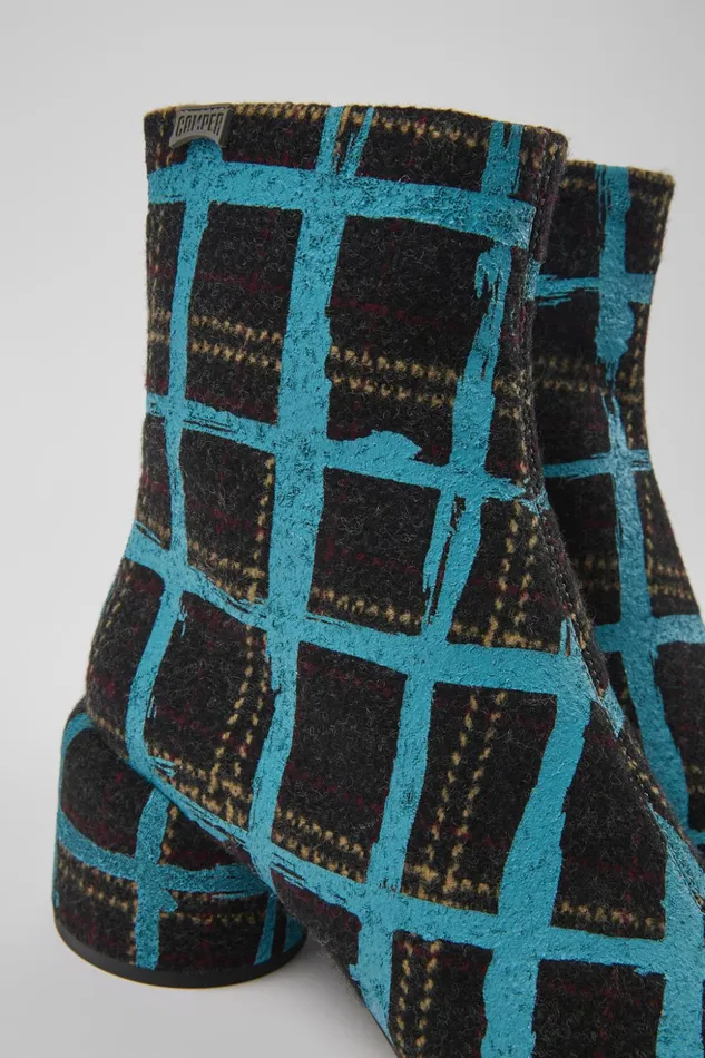 Women Niki Multicolored Recycled Wool Boots Camper Ankle Boots