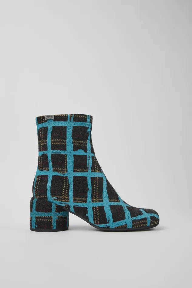 Women Niki Multicolored Recycled Wool Boots Camper Ankle Boots Women Niki Multicolored Recycled Wool Boots Camper Ankle Boots