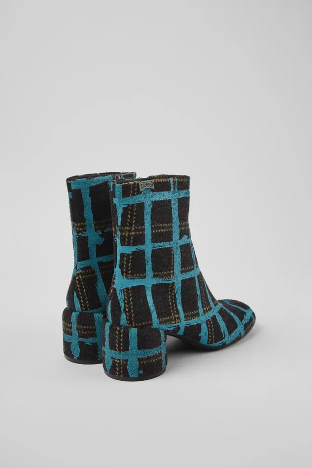 Women Niki Multicolored Recycled Wool Boots Camper Ankle Boots Women Niki Multicolored Recycled Wool Boots Camper Ankle Boots