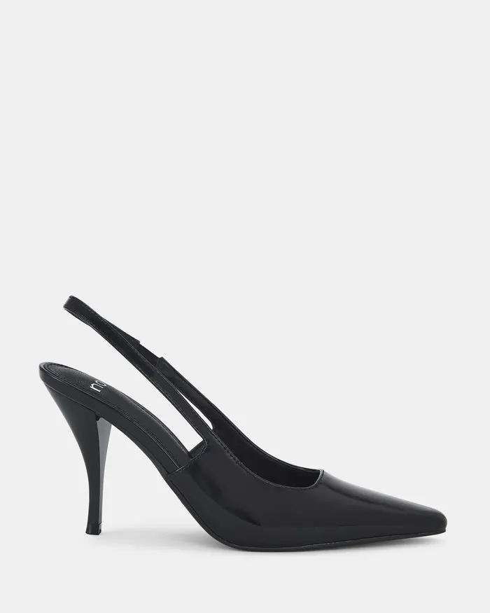 Women NOVO Shoes IONIX Black Patent Stilettos