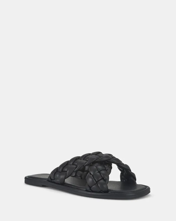 Women NOVO Shoes SHELLY BLACK Sandals Flat Sandals