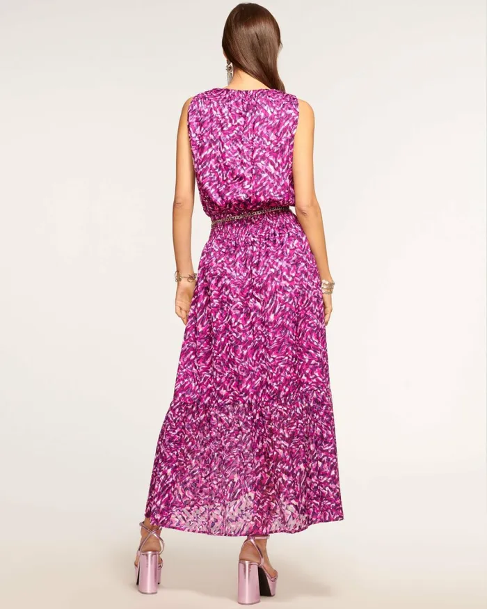 Women Nyla VNeck Maxi Dress Pink Swirl Ramy Brook Dresses Women Nyla VNeck Maxi Dress Pink Swirl Ramy Brook Dresses