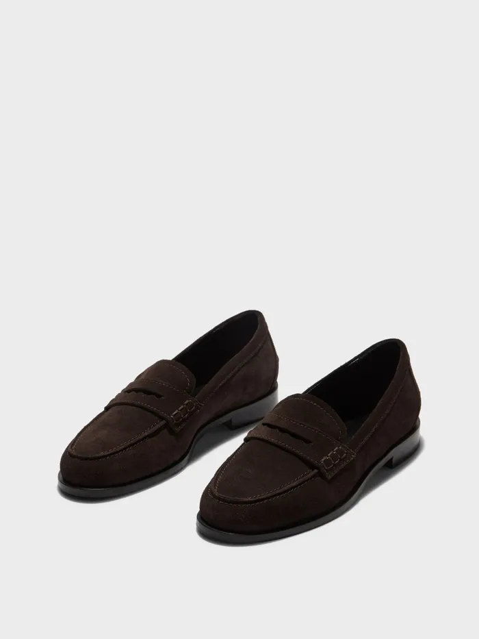 Women Oscar Suede Loafers Aeyde Flats