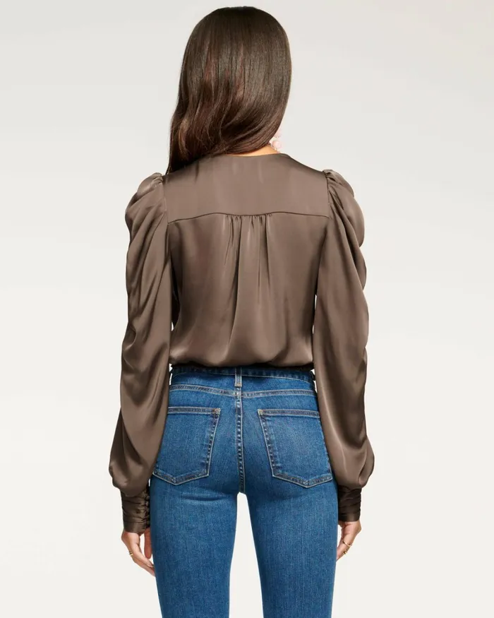 Women Pauline Puff Sleeve Blouse Navy Ramy Brook Tops Women Pauline Puff Sleeve Blouse Navy Ramy Brook Tops