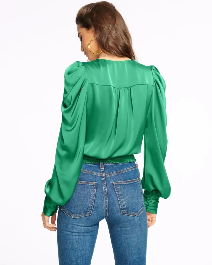 Women Pauline Puff Sleeve Blouse Navy Ramy Brook Tops Women Pauline Puff Sleeve Blouse Navy Ramy Brook Tops