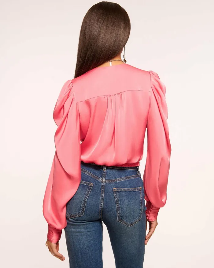 Women Pauline Puff Sleeve Blouse Navy Ramy Brook Tops Women Pauline Puff Sleeve Blouse Navy Ramy Brook Tops