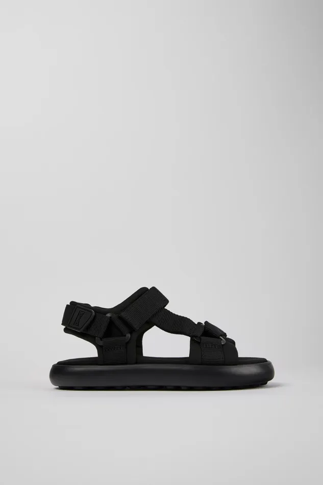 Women Pelotas Flota Black Textile Sandal Camper Non Leather Shoes Women Pelotas Flota Black Textile Sandal Camper Non Leather Shoes