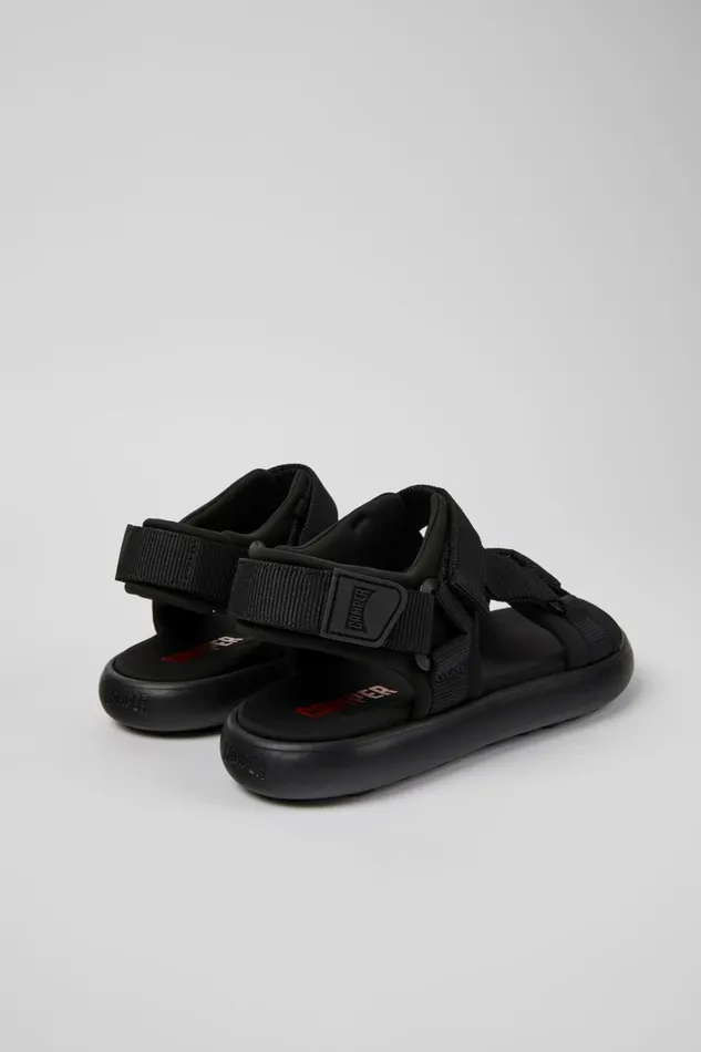 Women Pelotas Flota Black Textile Sandal Camper Non Leather Shoes Women Pelotas Flota Black Textile Sandal Camper Non Leather Shoes