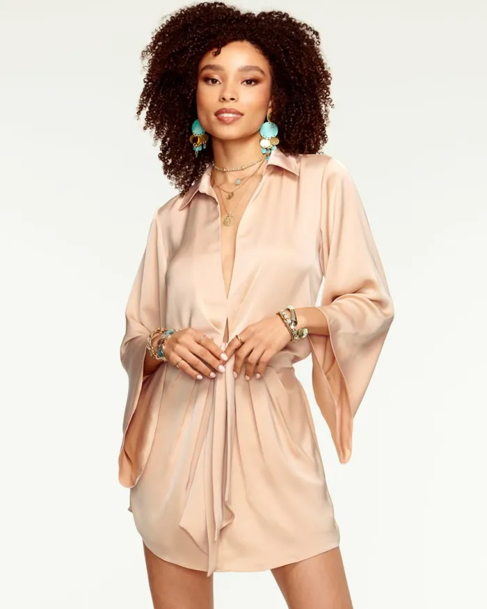 Women Penny Bell Sleeve Mini Dress Black Ramy Brook Dresses Women Penny Bell Sleeve Mini Dress Black Ramy Brook Dresses