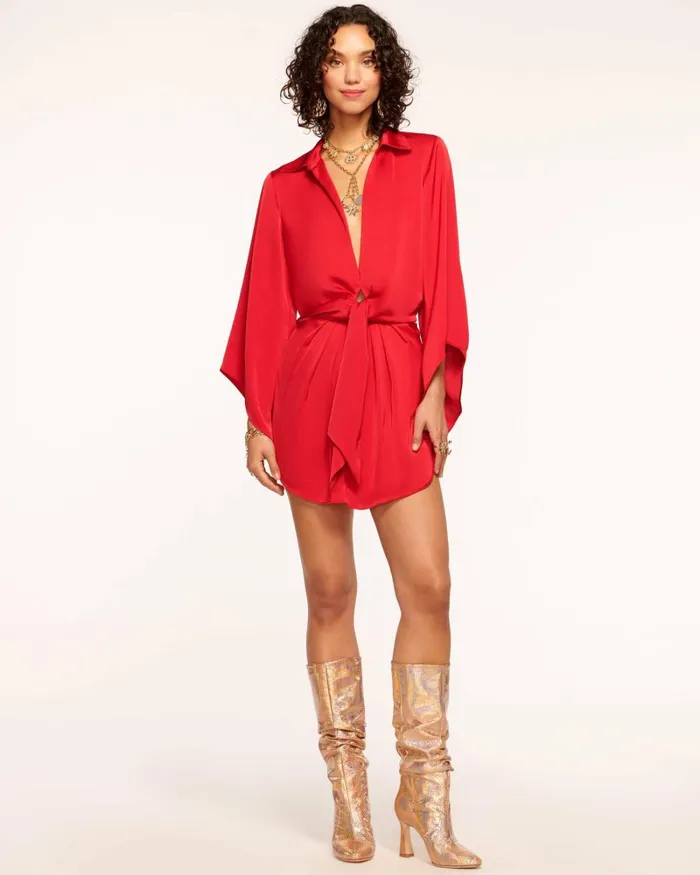 Women Penny Bell Sleeve Mini Dress Soiree Red Ramy Brook Dresses Women Penny Bell Sleeve Mini Dress Soiree Red Ramy Brook Dresses