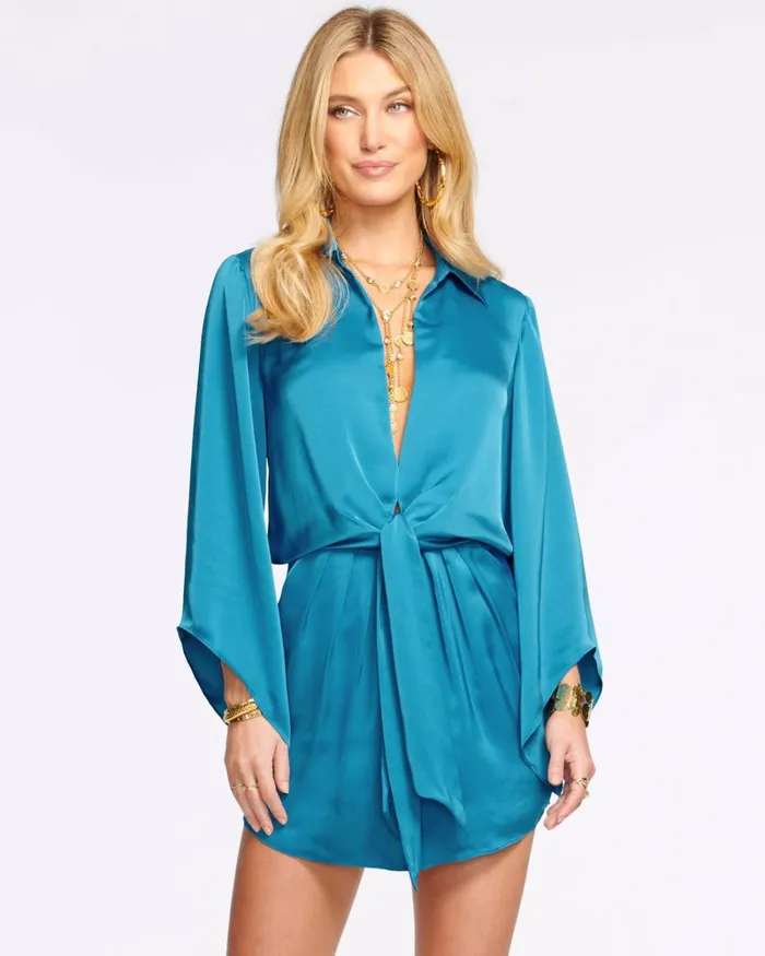 Women Penny Bell Sleeve Mini Dress Soiree Red Ramy Brook Dresses Women Penny Bell Sleeve Mini Dress Soiree Red Ramy Brook Dresses
