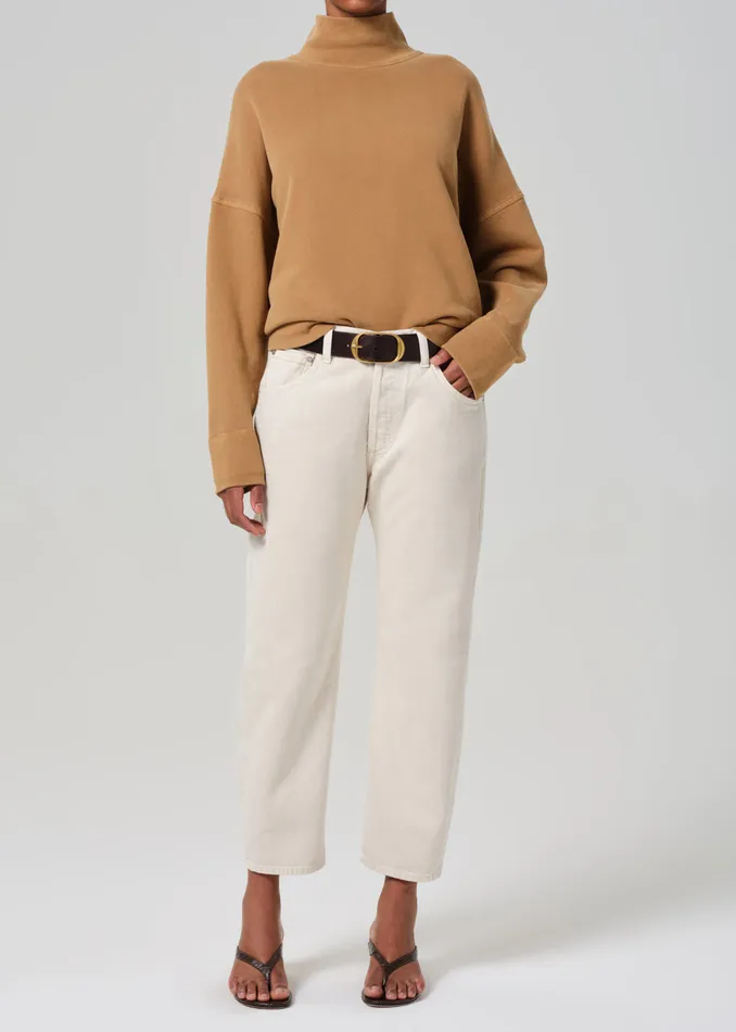 Women Petite Citizens Of Humanity Winslow Cropped Boyfriend In Almondette