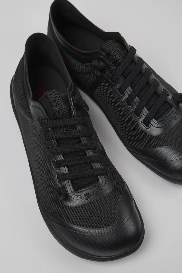 Women Peu Black Textile Shoes Camper Casual Shoes