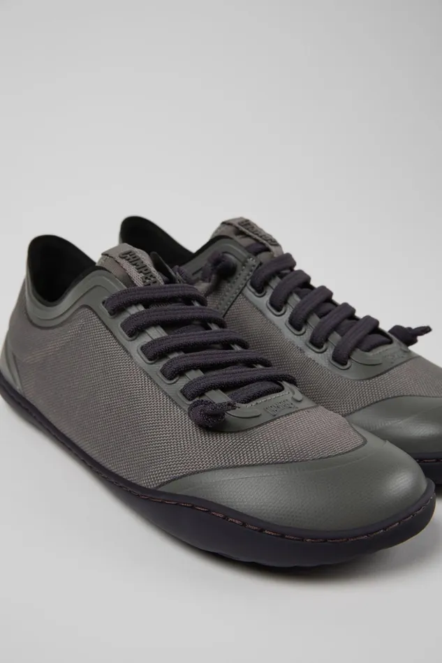 Women Peu Gray Textile Shoes Camper Casual Shoes