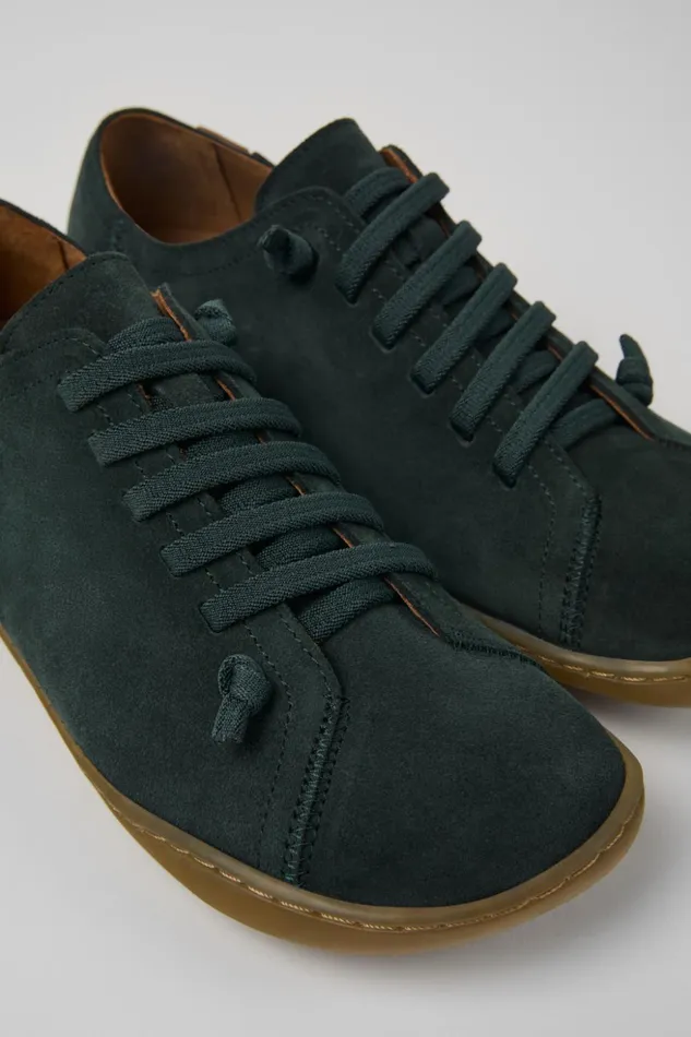Women Peu Green Nubuck Shoes Camper Casual Shoes