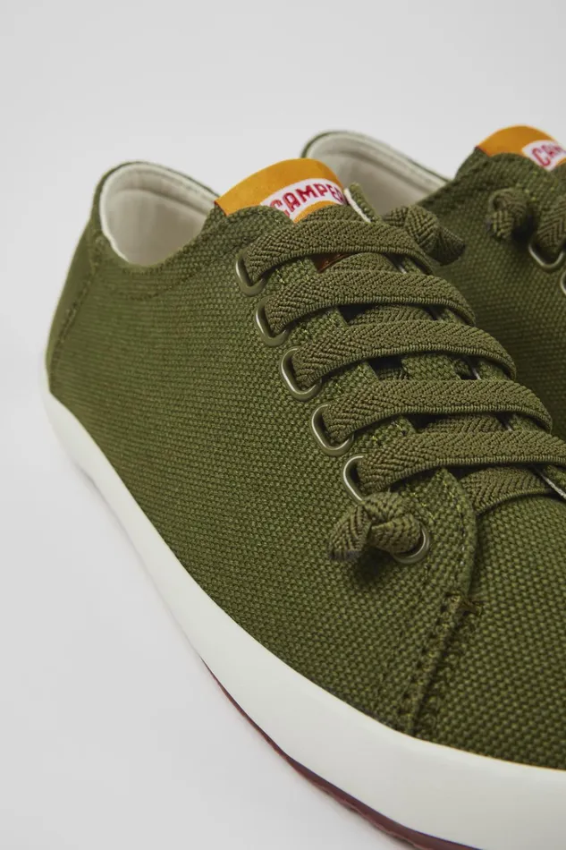 Women Peu Rambla Green Textile Sneaker Camper Sneakers