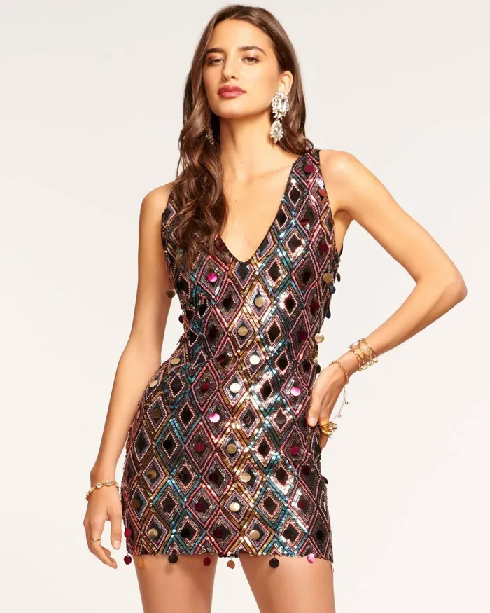 Women Pheonix Sequin Mini Dress Party Sequin Ramy Brook Dresses