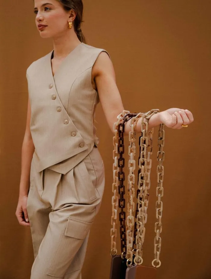 Women Phone Straps Bobbies Firenze Crema Marfil