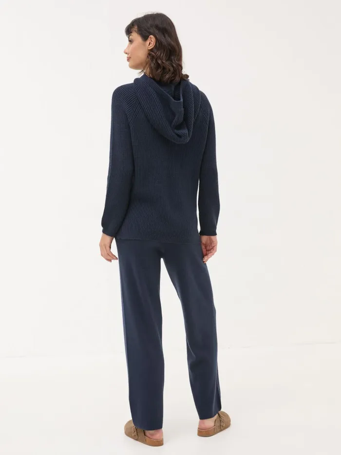 Women Pyjamas and Nightwear Fat Face Blue Navy Knitted Wide Leg Pyjamas