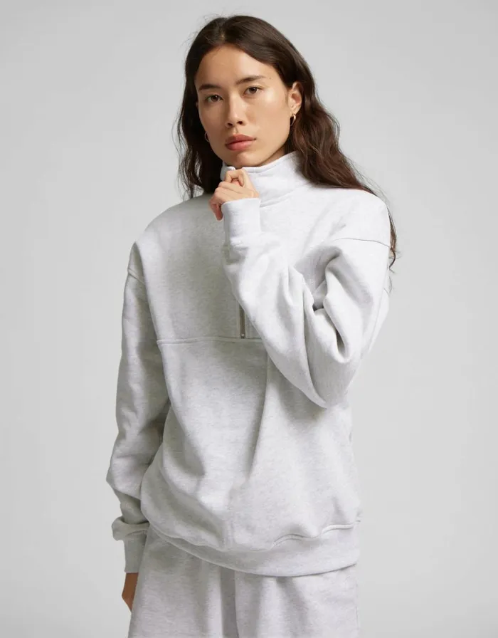 Women Quarter Zips Colorful Standard Organic Quarter Zip Petrol Blue